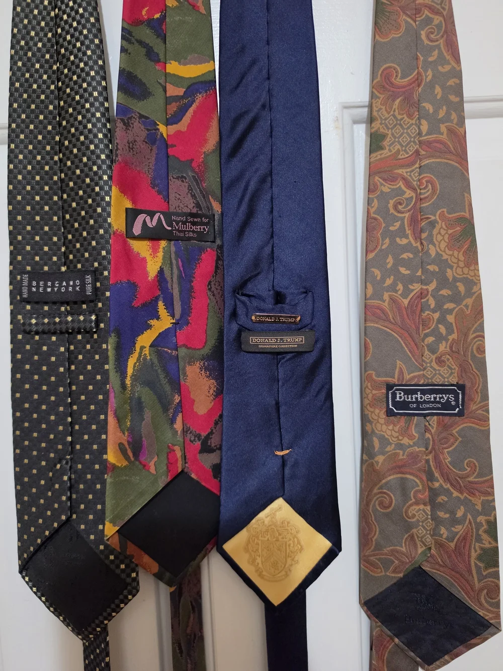 Assorted Men's Neckties  BURBERRY,MULBERRY,DONALD TRUMP,BERGANO NEW YORK